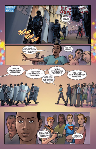 Illustration for article titled This Week’s Superman Comic Is Basically About Ferguson